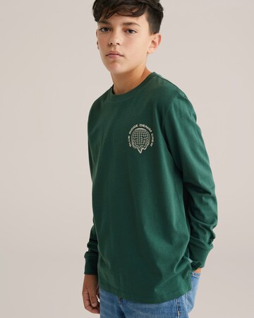 Hanorac de la WE Fashion pe verde: față