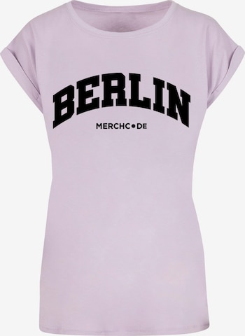 Merchcode T-Shirt 'Berlin' in Lila: Vorderseite