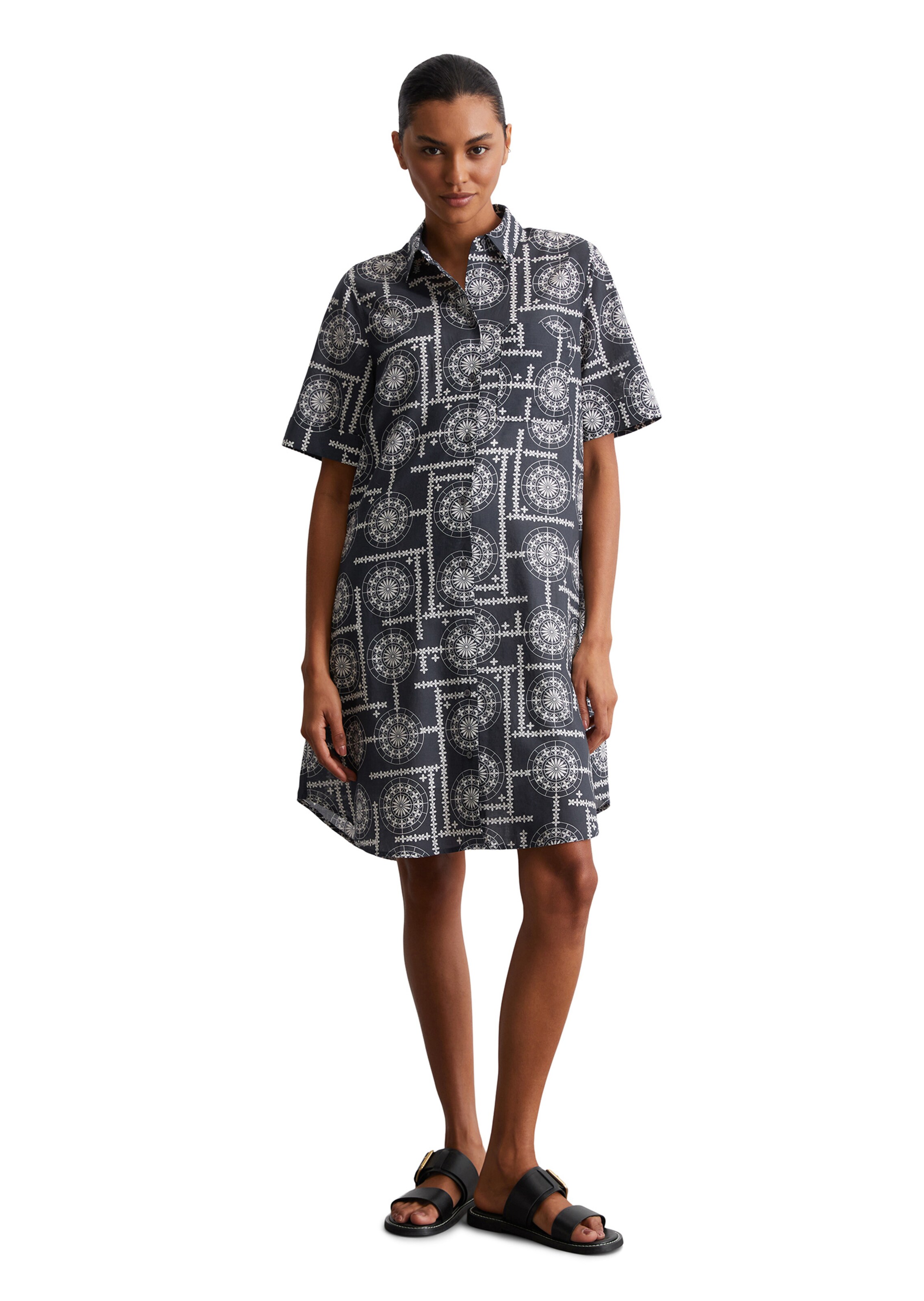 Marc O'Polo Blousejurk in Zwart: voorkant