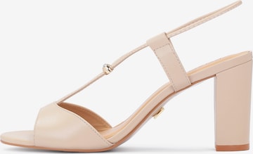 Sandalo di Kazar in beige: frontale