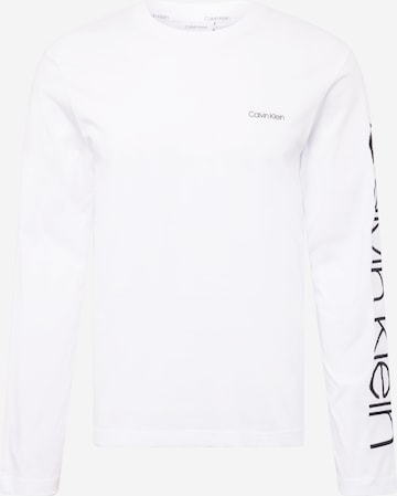 T-Shirt Calvin Klein en blanc : devant