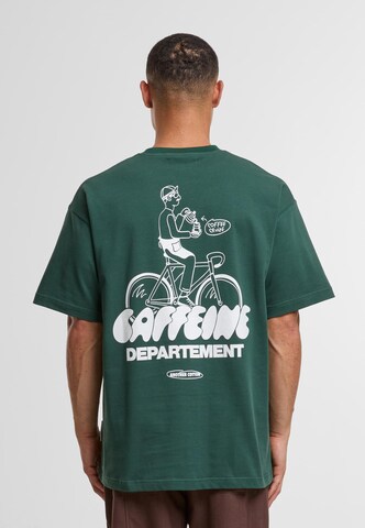 Maglietta 'Caffeine Dept' di Another Cotton Lab in verde: frontale