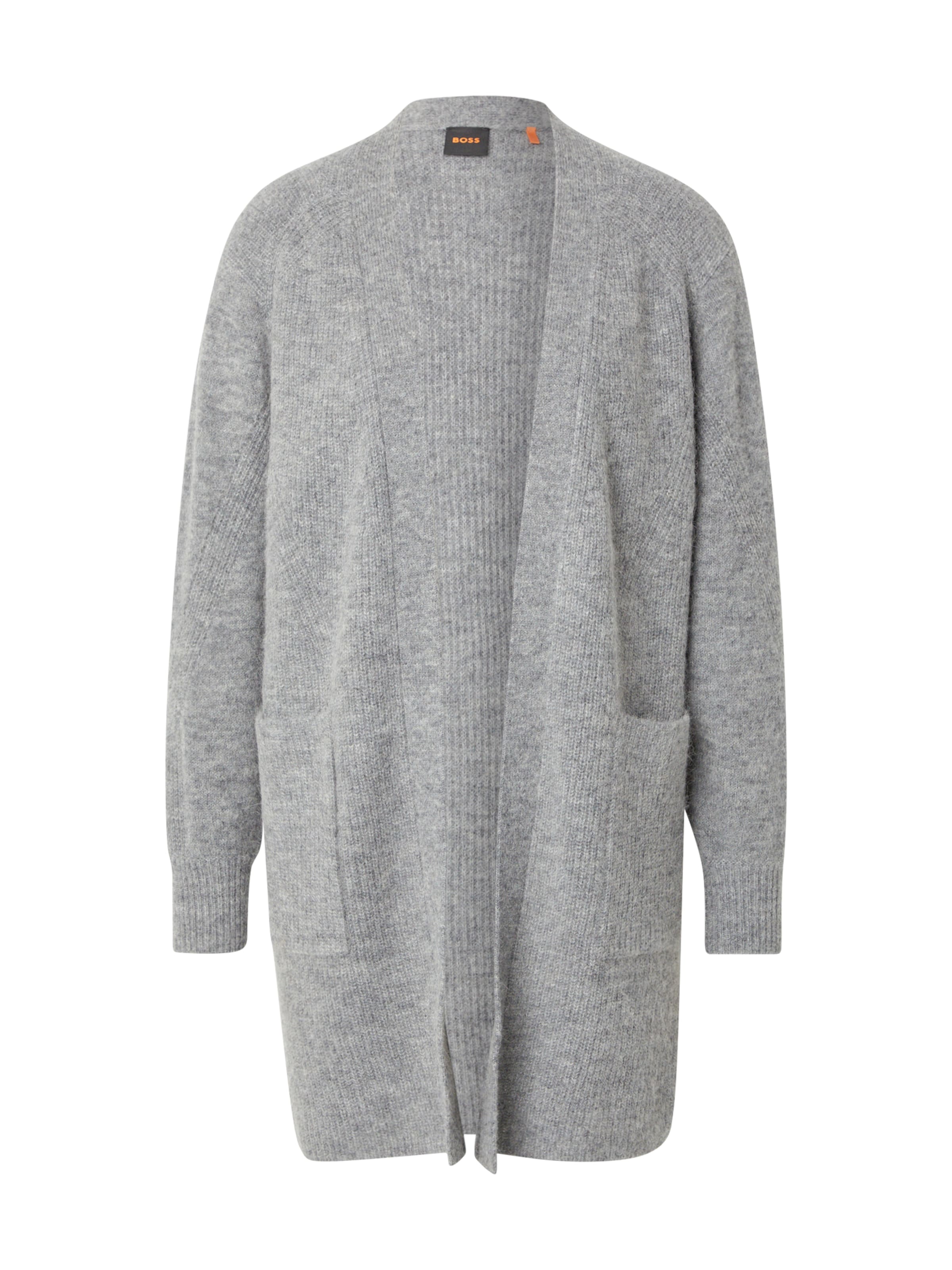 BOSS Strickjacke 'Felvassy' in Grau: Vorderseite