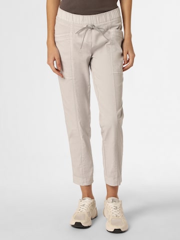 TONI Tapered Pleat-Front Pants 'Sue' in Grey: front