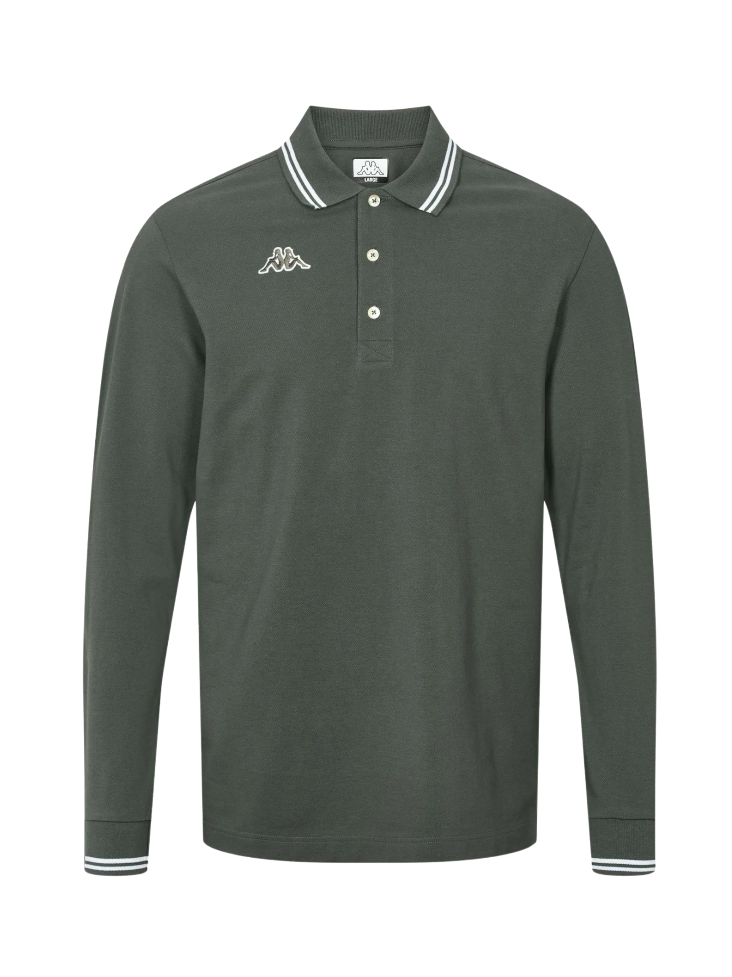 KAPPA Button Up Shirt ' KMLogo ' in Dark green, Item view