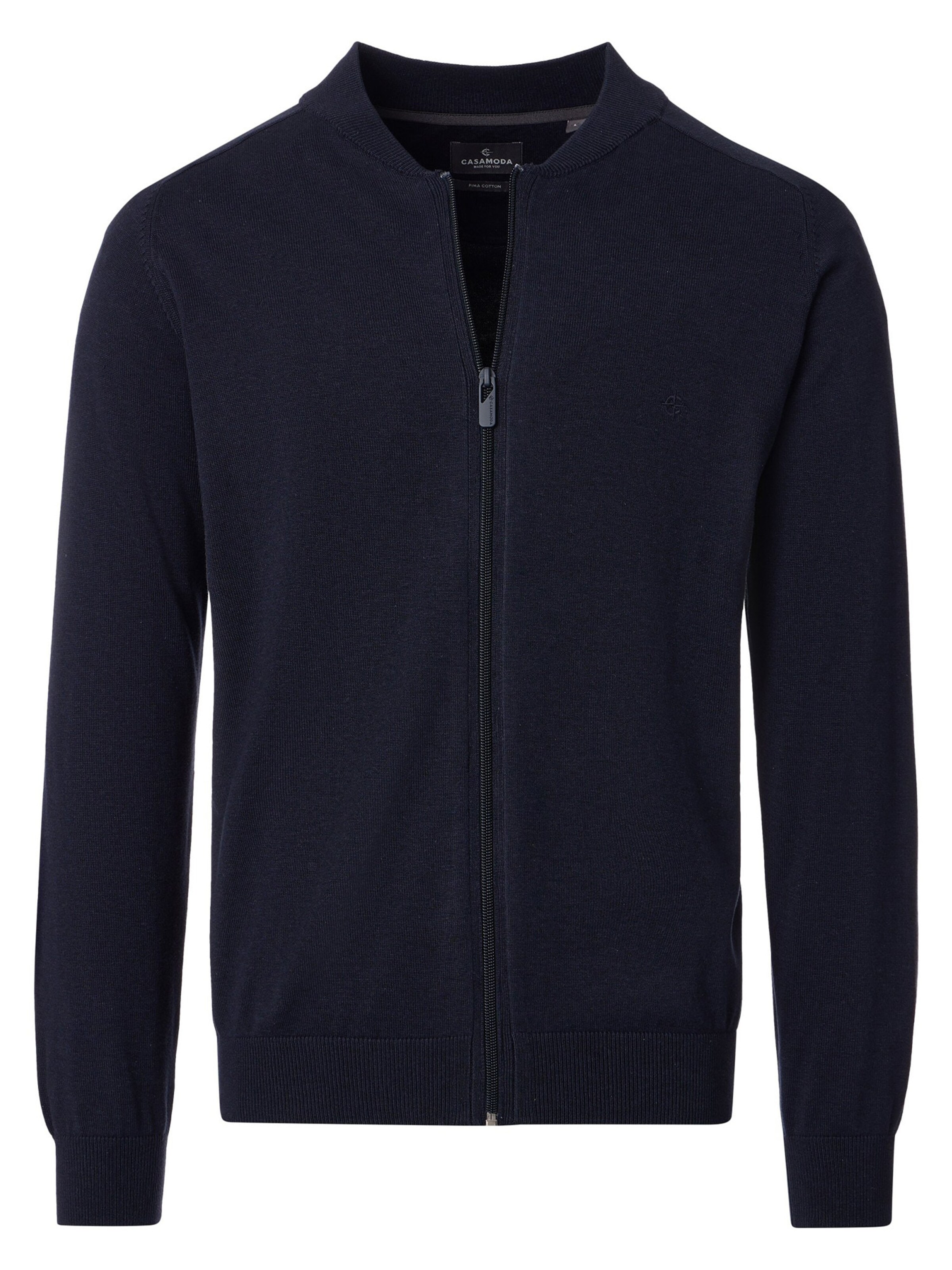 CASAMODA Knit Cardigan 'Basic' in Blue: front