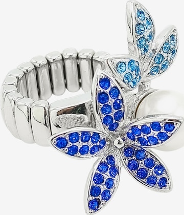 COLLEZIONE ALESSANDRO Ring 'Blütenzauber' in Blue: front