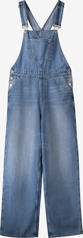 Bershka Regular Jean Overalls in Blue: front