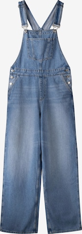 Bershka Regular Tuinbroek jeans in Blauw: voorkant