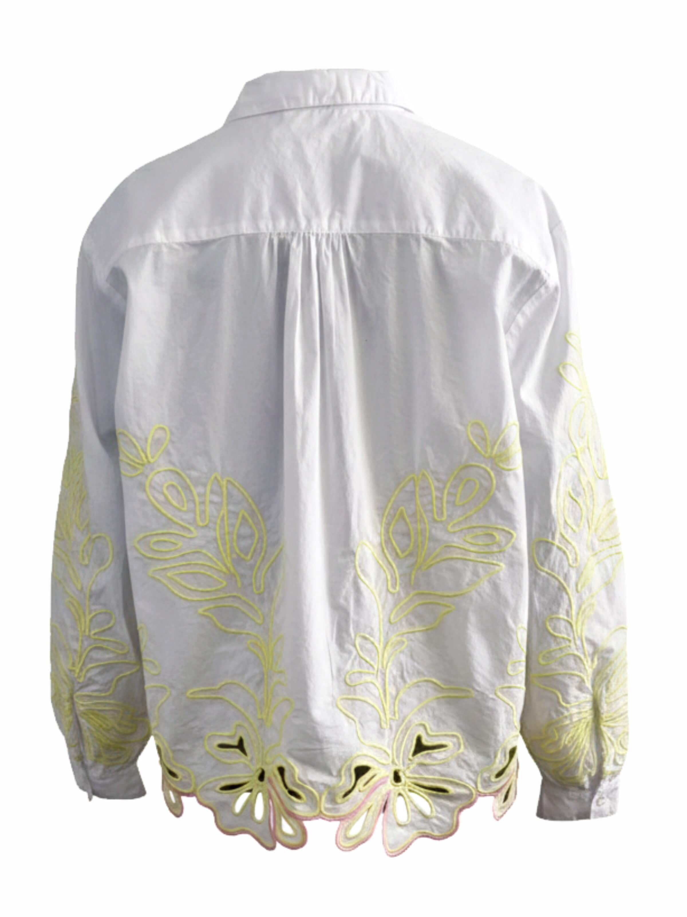 Chemisier 'Damenbluse mit raffinierter Stickerei aus reiner Baumwolle - GraceC' LIKS. Munich en blanc