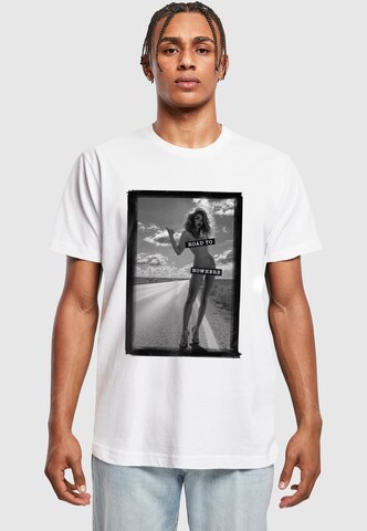 Mister Tee Shirt 'Road To Nowhere' in White: front