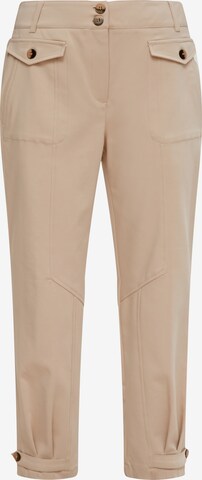 COMMA Tapered Pants in Beige: front