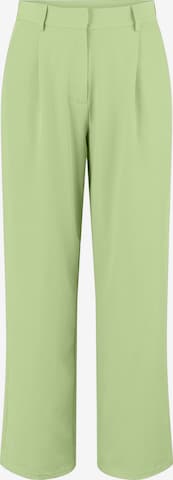 PIECES Pleat-Front Pants in Green: front