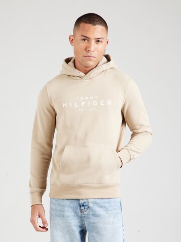 Felpa di TOMMY HILFIGER in beige: frontale