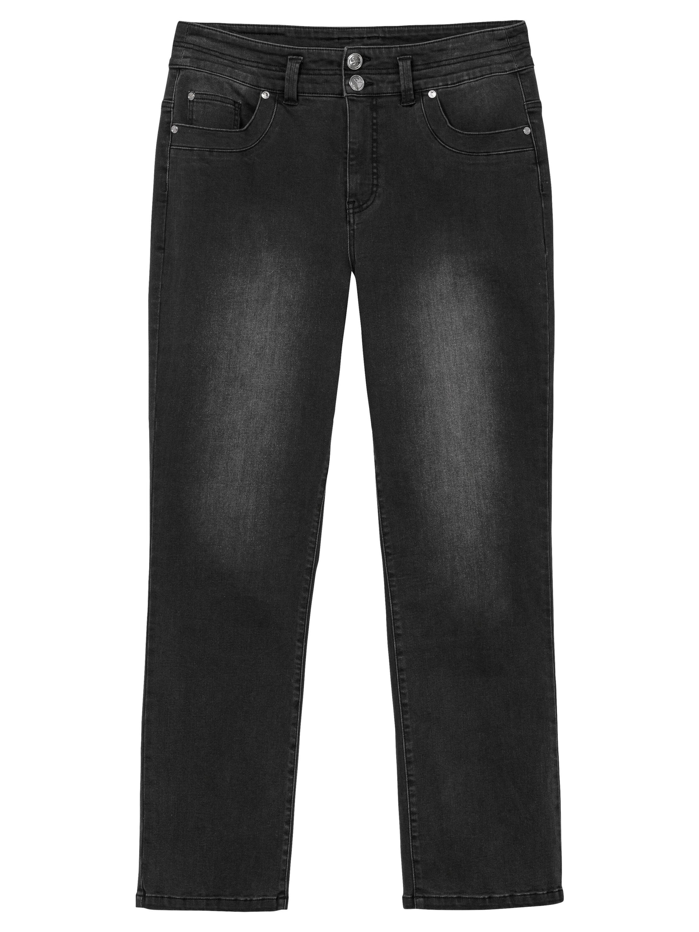 SHEEGO Úzky strih Džínsy - Čierna: predná strana