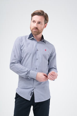 DENIM CULTURE Regular fit Overhemd 'Rinaldo' in Blauw: voorkant