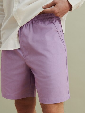 DAN FOX APPAREL Loose fit Pants 'Charlie' in Purple