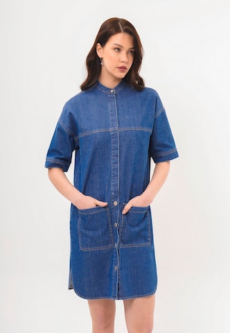 FRESHLIONS Jurk 'Josy' in Blauw: voorkant