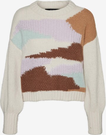 VERO MODA Sweater 'DIVINE' in Beige: front