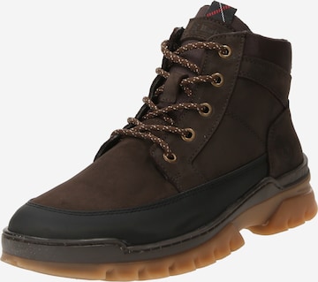 Barbour Veterboots 'Miller' in Bruin: voorkant