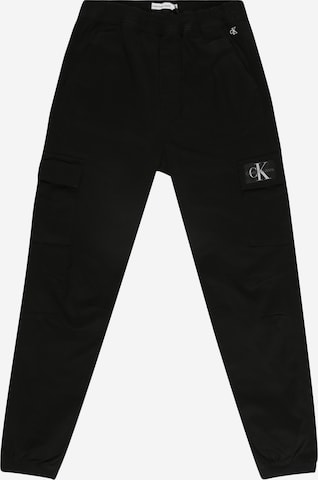 Calvin Klein Jeans Avsmalnet Bukse i svart: forside