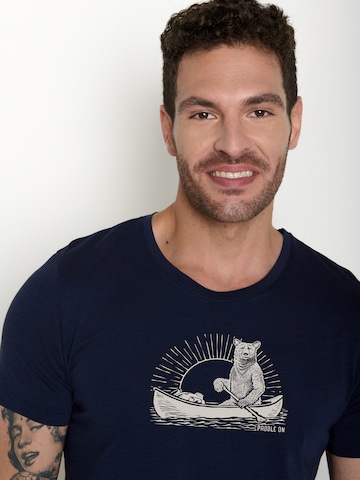 GREENBOMB Shirt 'Spice Bear Canoe' in Blauw