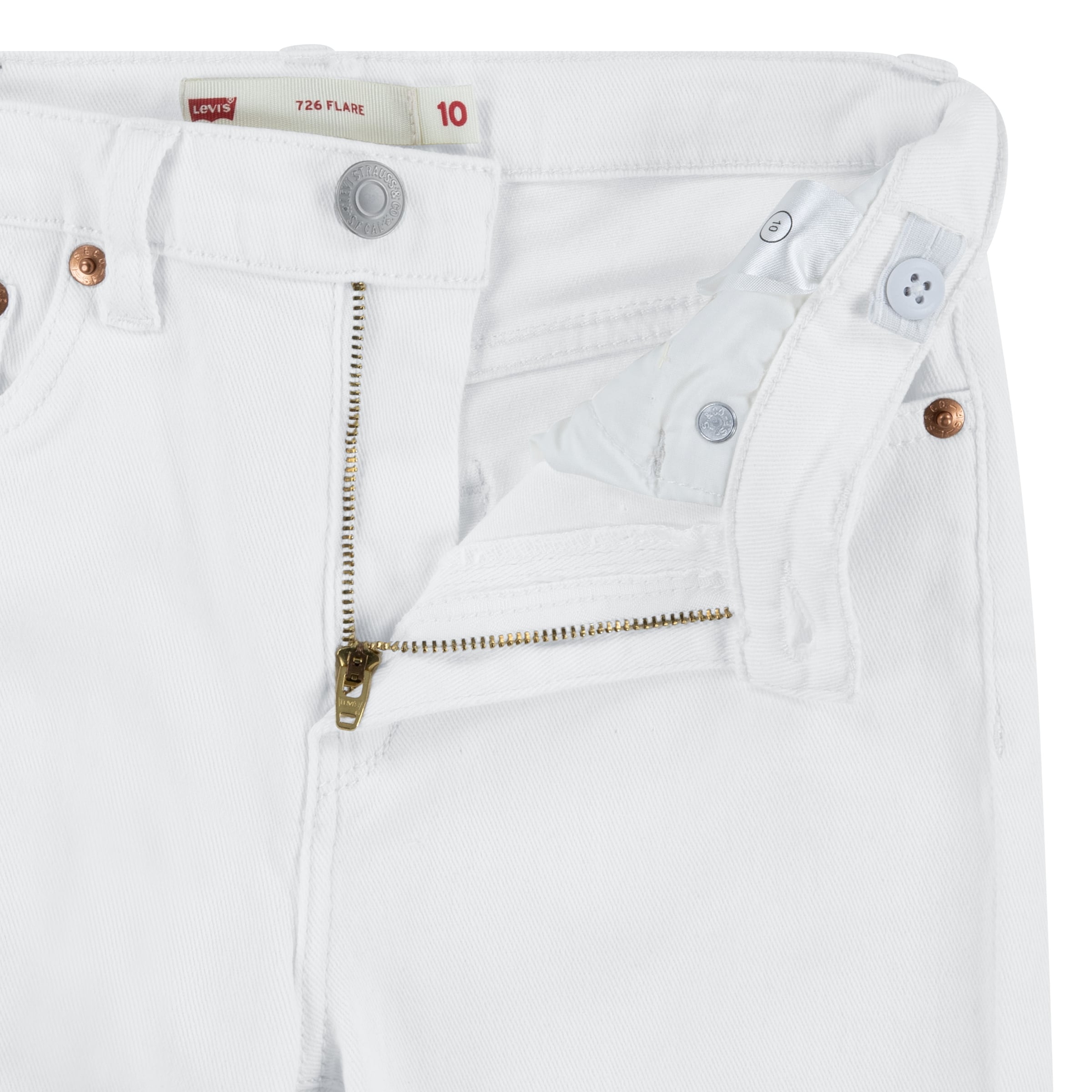 Levi's KidsBootcut/trapezice Traperice '726' - bijela boja