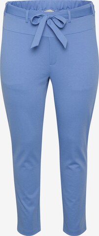 KAFFE CURVE Regular Pants 'jenna' in Blue: front