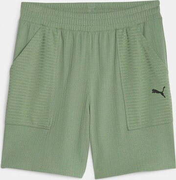 PUMA - Pantalón deportivo en verde: frente