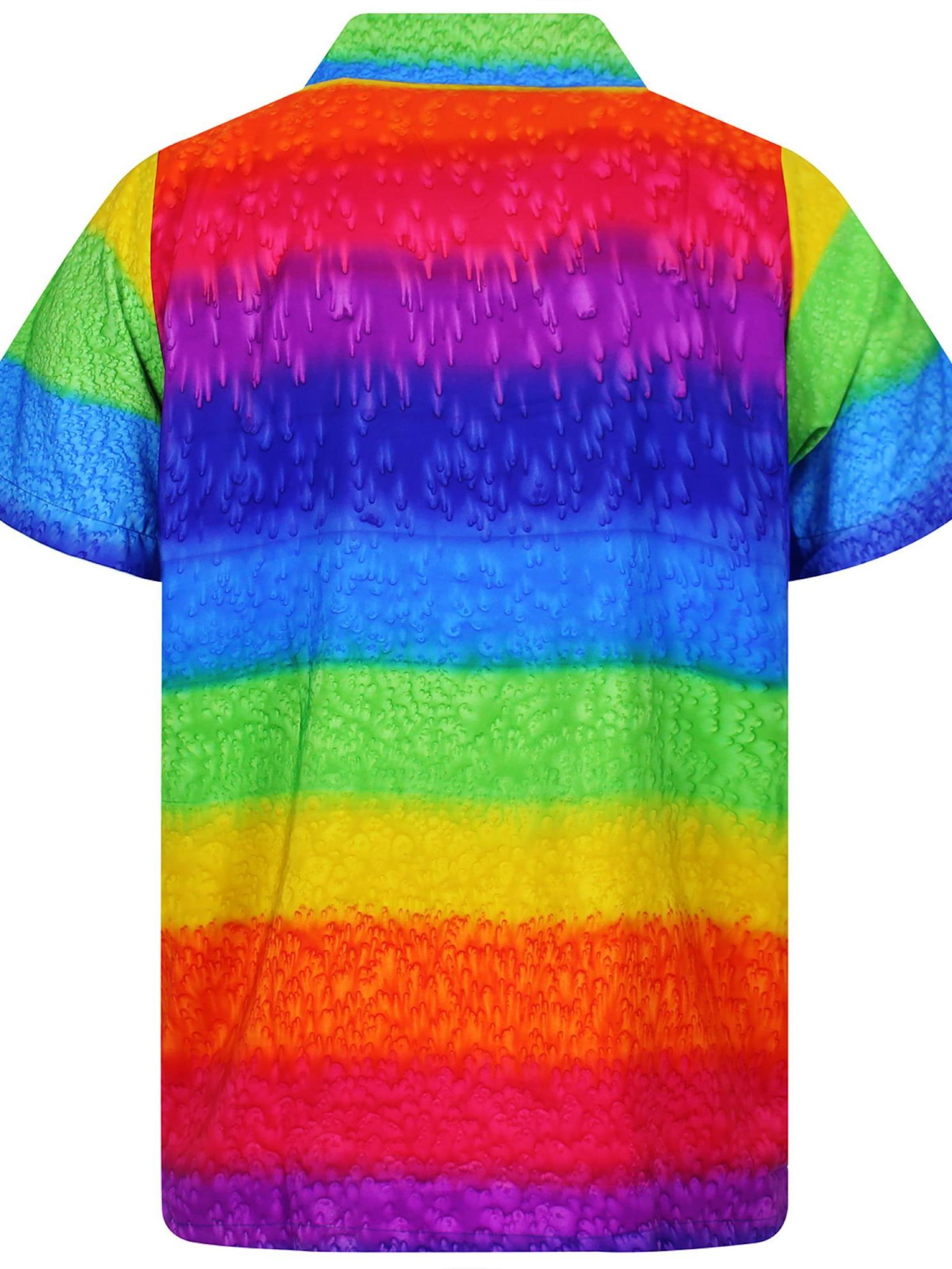 King Kameha Shirt 'Rainbow Horizontal' in Gemengde kleuren