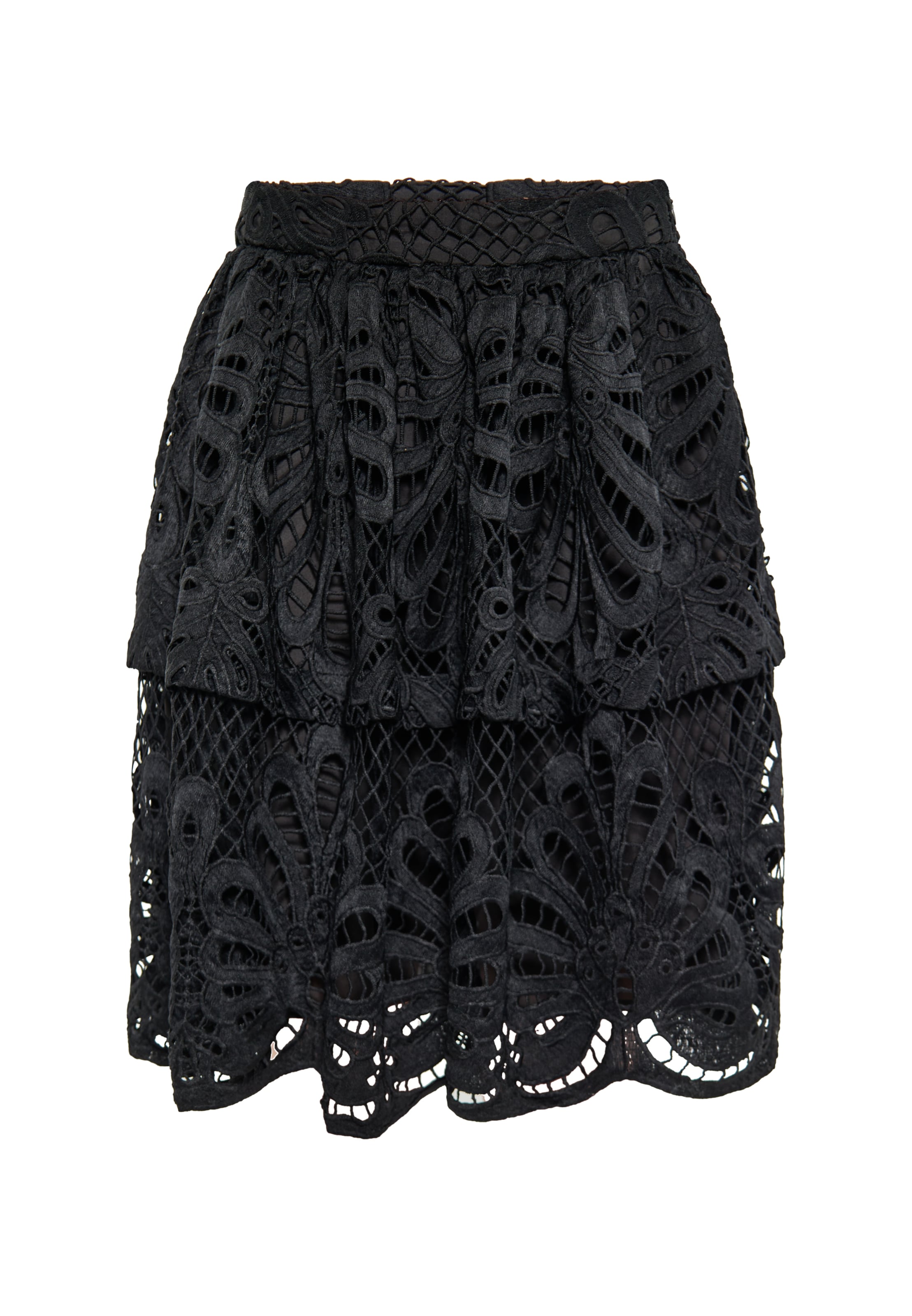 Fustă de la faina pe negru: față