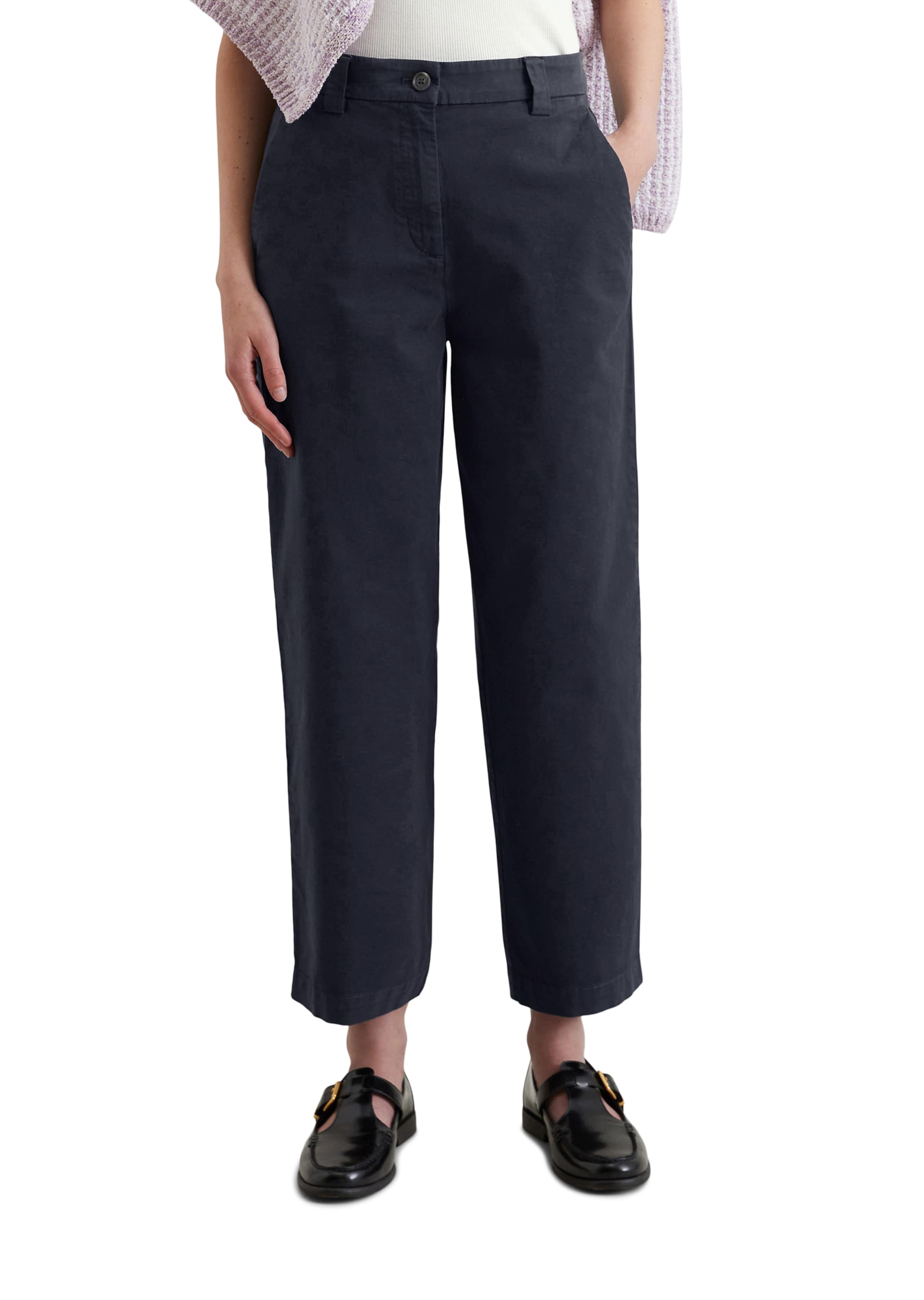 Marc O'Polo DENIM Loose fit Chino trousers in Blue: front