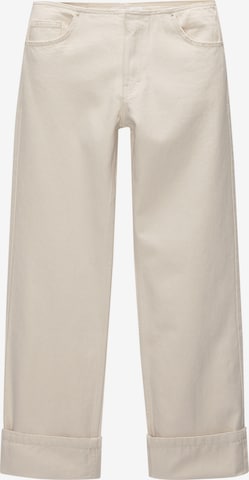 Pull&Bear Wide Leg Farkut värissä beige: etupuoli