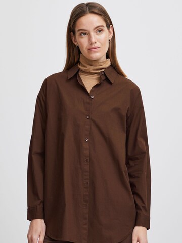 b.young - Blusa 'Gamze' en marrón: frente
