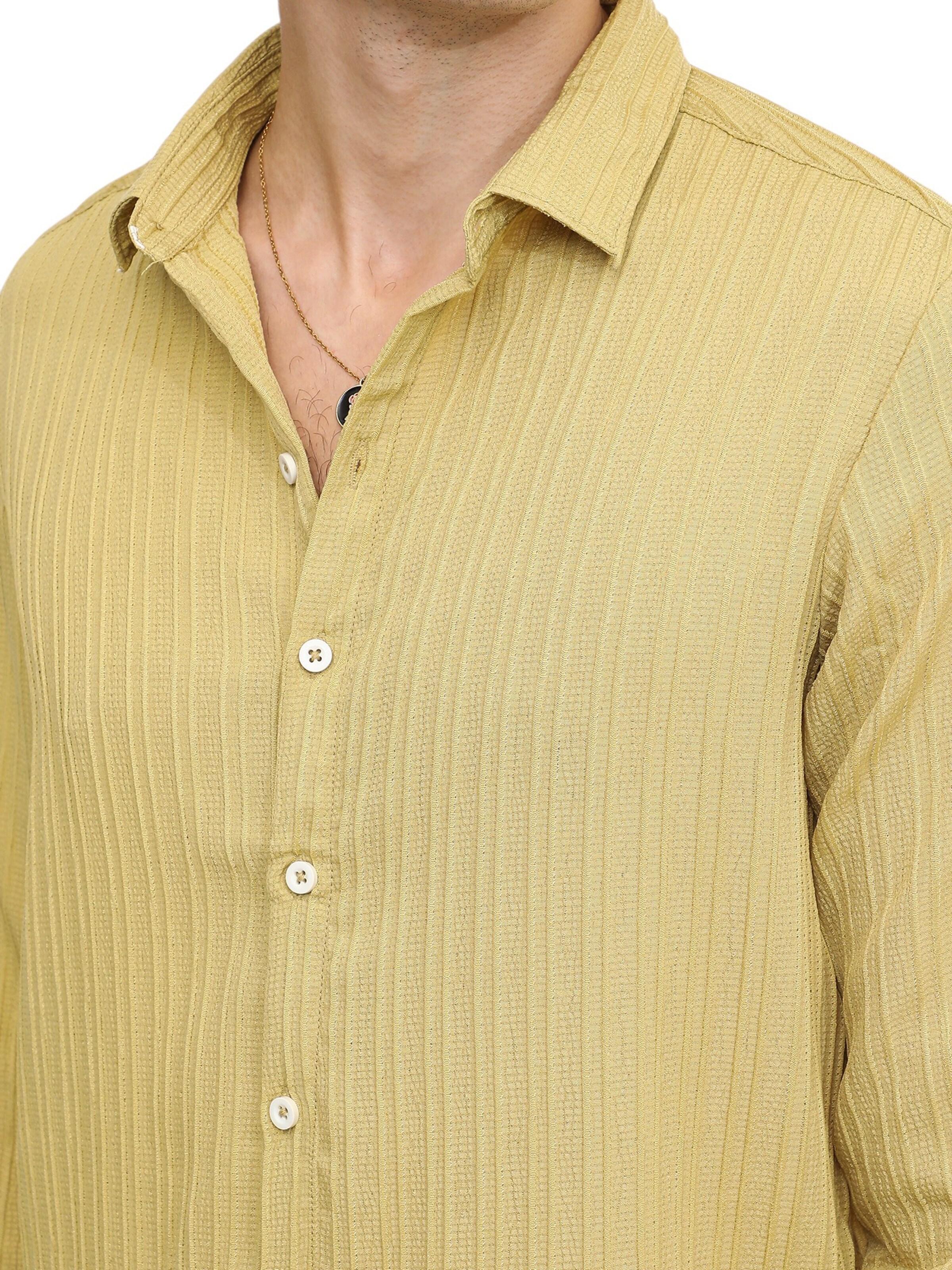 Campus Sutra Regular fit Πουκάμισο 'Zavanna' σε κίτρινο