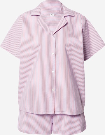 BeckSöndergaard - Pijama de pantalón corto en lila: frente