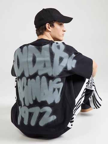 juoda ADIDAS ORIGINALS Marškinėliai 'AIRBRUSH': priekis