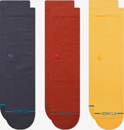 Stance Sportske čarape 'ICON ' u mornarsko plava / žuta / krvavo crvena, Pregled proizvoda