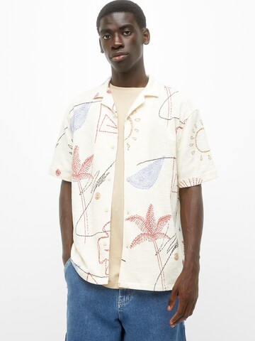 Pull&Bear Regular Fit Hemd in Weiß