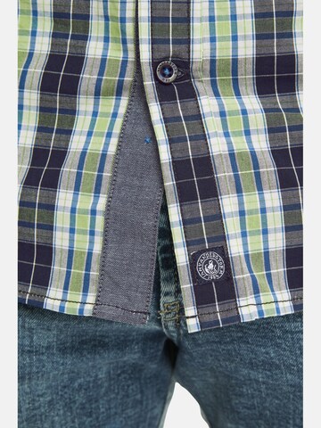 Jan Vanderstorm Comfort fit Button Up Shirt ' Owe ' in Blue