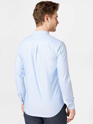 Les Deux Slim fit Overhemd 'Christoph' in Blauw
