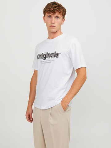 Tricou 'LAKEWOOD' de la JACK & JONES pe alb: față