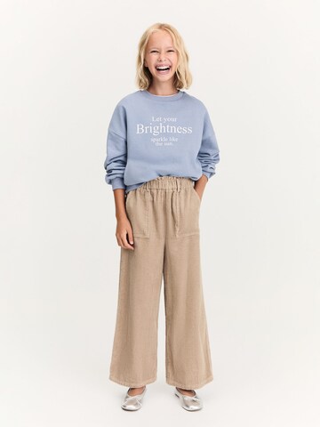 MANGO KIDS Wide leg Byxa 'CANDE' i brun: framsida