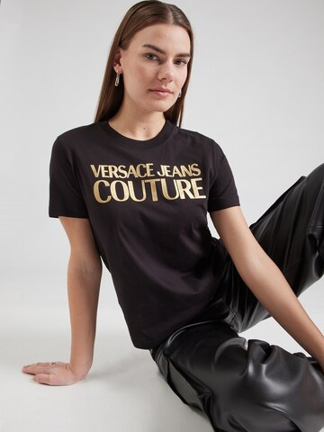 melns Versace Jeans Couture T-Krekls: no priekšpuses