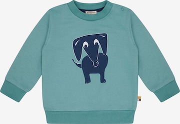 loud + proud Pullover 'Dackel' in Grün: Vorderseite