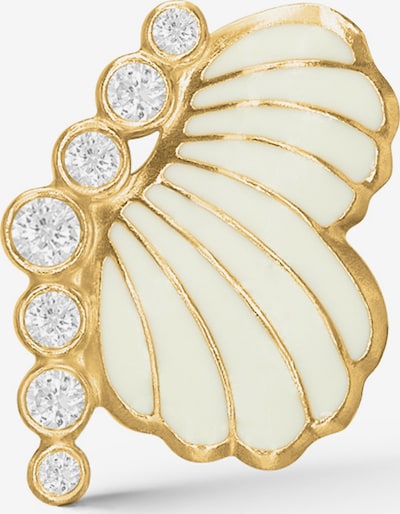 Polar Jewelry Oorbellen 'Thumbelina Earring - LEFT' in de kleur Goud / Wit / Wolwit, Productweergave