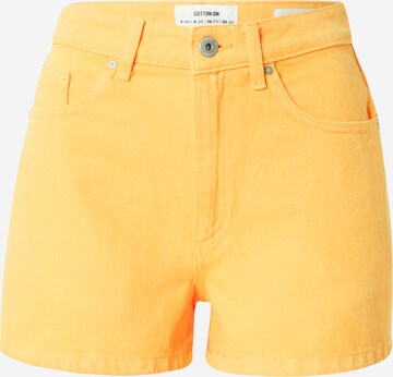 Cotton On Regular Jeans in Oranje: voorkant