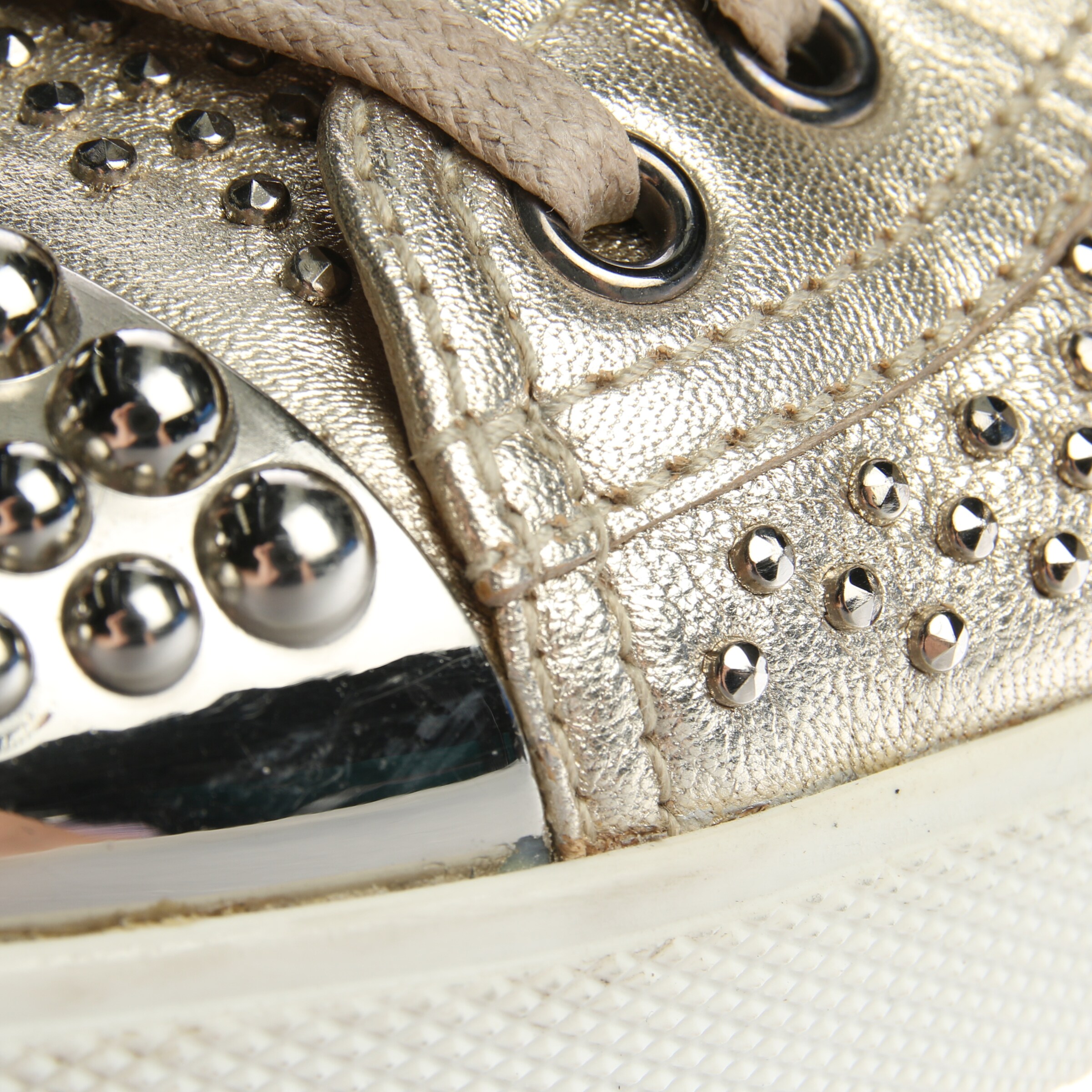 Miu Miu Turnschuhe / Sneaker 38,5 in Silber