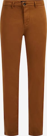 WE Fashion Slim fit Chino Pants in Brown: front