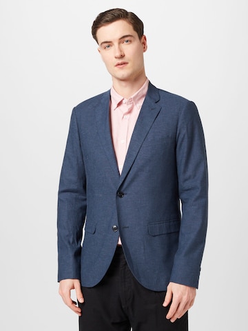 Matinique Regular fit Colbert 'George' in Blauw: voorkant